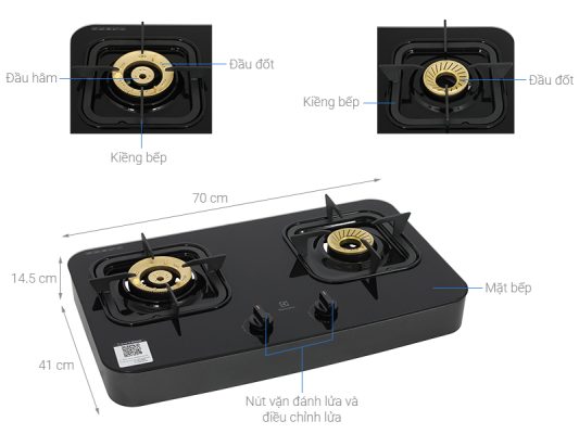 Bếp ga đôi Electrolux ETG7266GKR