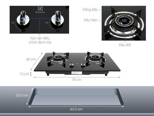 Bếp ga âm Electrolux EHG723BA
