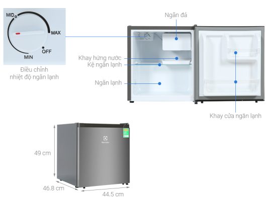 Tủ lạnh Electrolux EUM0500AD-VN
