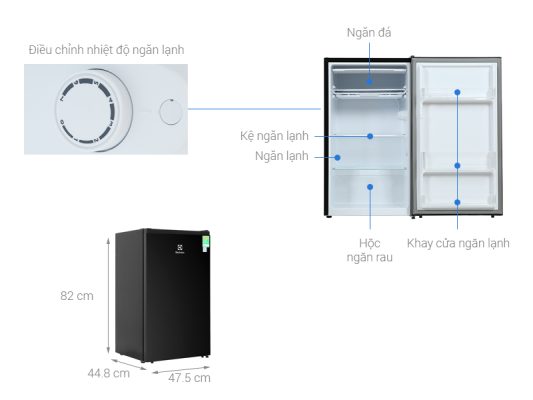 Tủ lạnh Electrolux EUM0930BD-VN