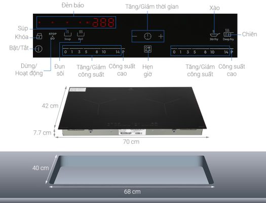 Bếp từ đôi Electrolux EHI7280BB