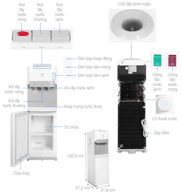 Cây nước nóng lạnh Electrolux EQALF01TXWV