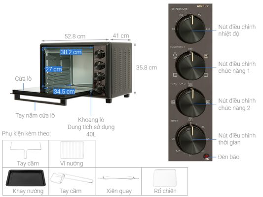Lò nướng Electrolux EOT4022XFG