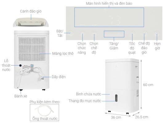 Máy hút ẩm Electrolux EDH10TRBW1