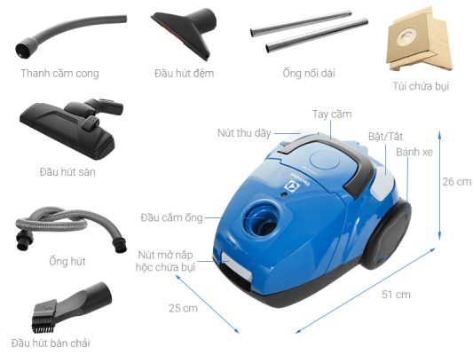 Hút bụi dạng hộp Electrolux Z1220
