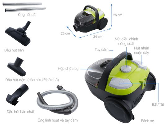 Hút bụi dạng hộp Electrolux Z1231