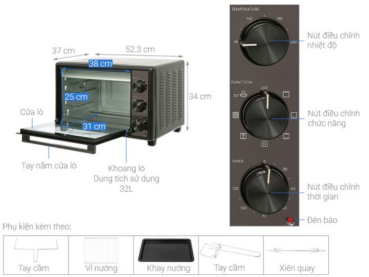 Lò nướng Electrolux EOT3218XG