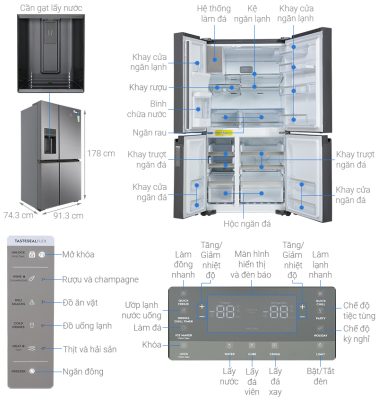 Tủ lạnh Electrolux EQE6879A-B